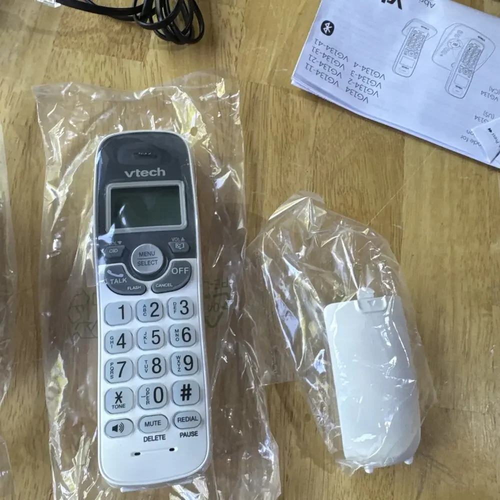 VTech Vg134 Cordless Phone White With Answering Machine New